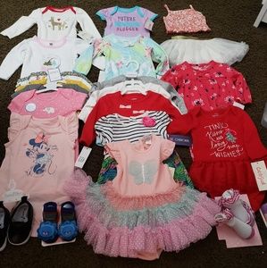 NWT 22 item Baby Clothing Bundle, Disney, Carter's